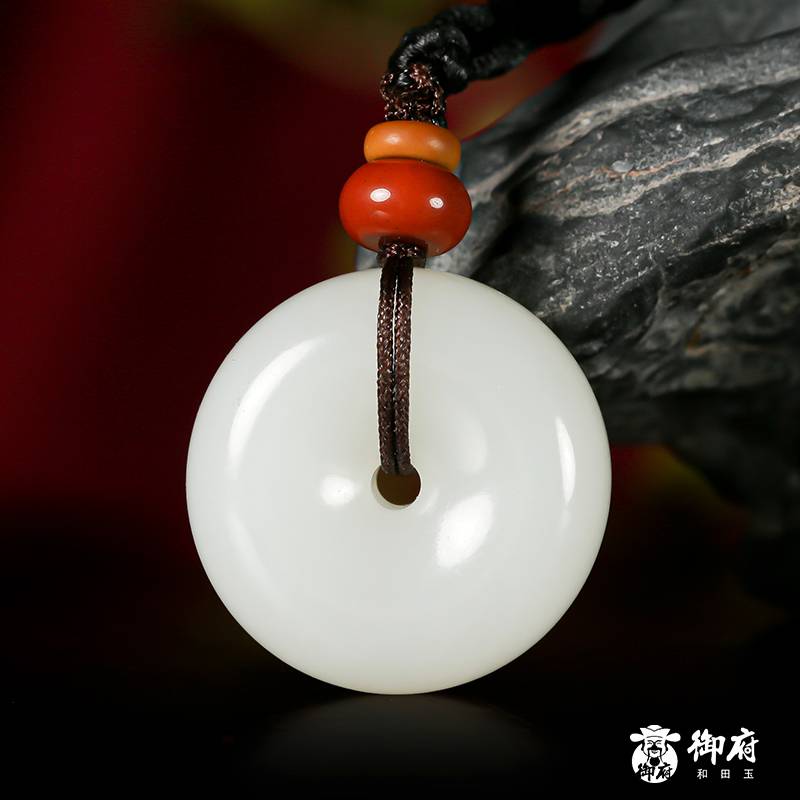 新疆和田玉白玉籽玉掛件 平安扣 15.8克 圖片6