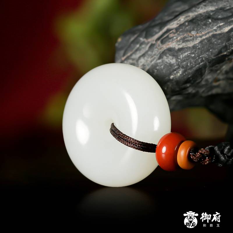 新疆和田玉白玉籽玉掛件 平安扣 15.8克 圖片8