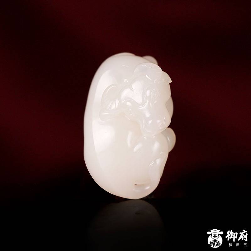 新疆和田玉白玉籽玉掛件 扭轉(zhuǎn)乾坤 20克 圖片3