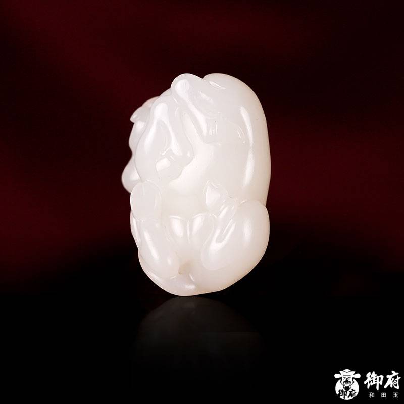 新疆和田玉白玉籽玉掛件 扭轉(zhuǎn)乾坤 20克 圖片4