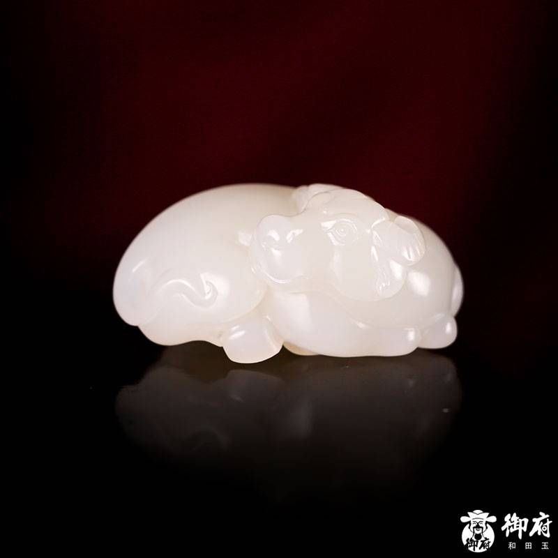 新疆和田玉白玉籽玉掛件 扭轉(zhuǎn)乾坤 20克 圖片6