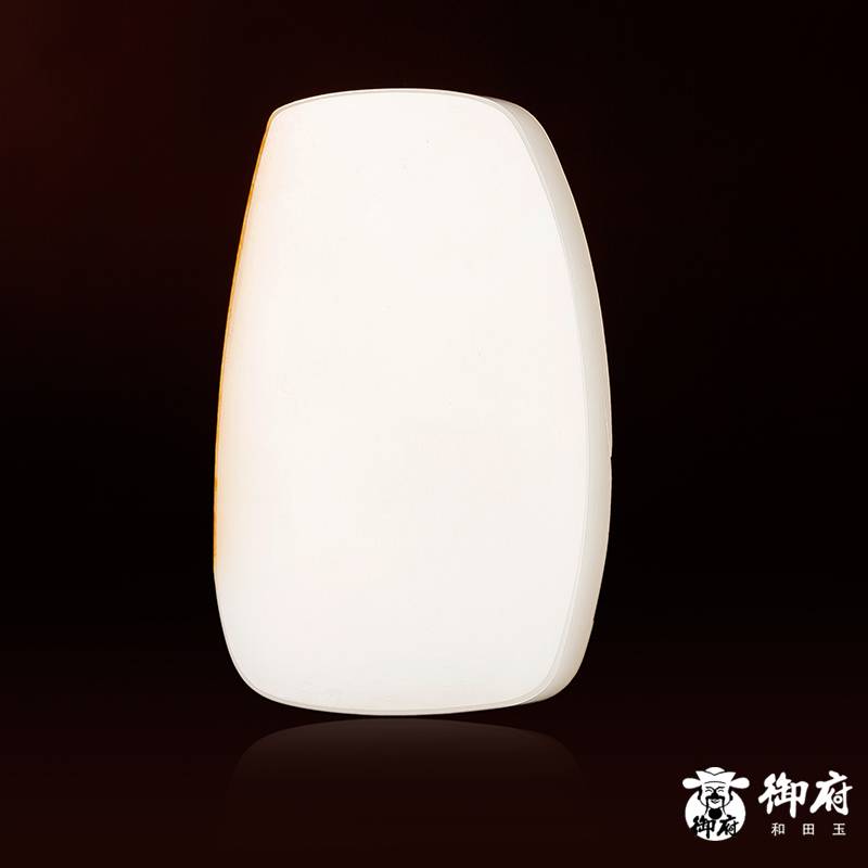 新疆和田玉一級白玉灑金皮白玉籽玉玉牌 佛引福來 54.6克 圖片8