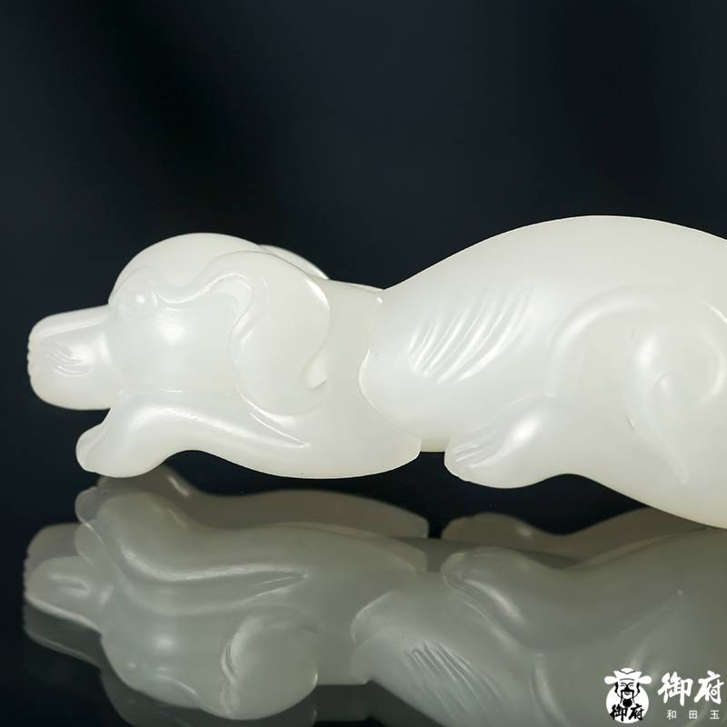 新疆和田玉黃皮白玉籽玉掛件 守業(yè)旺財 18.8克 圖片6