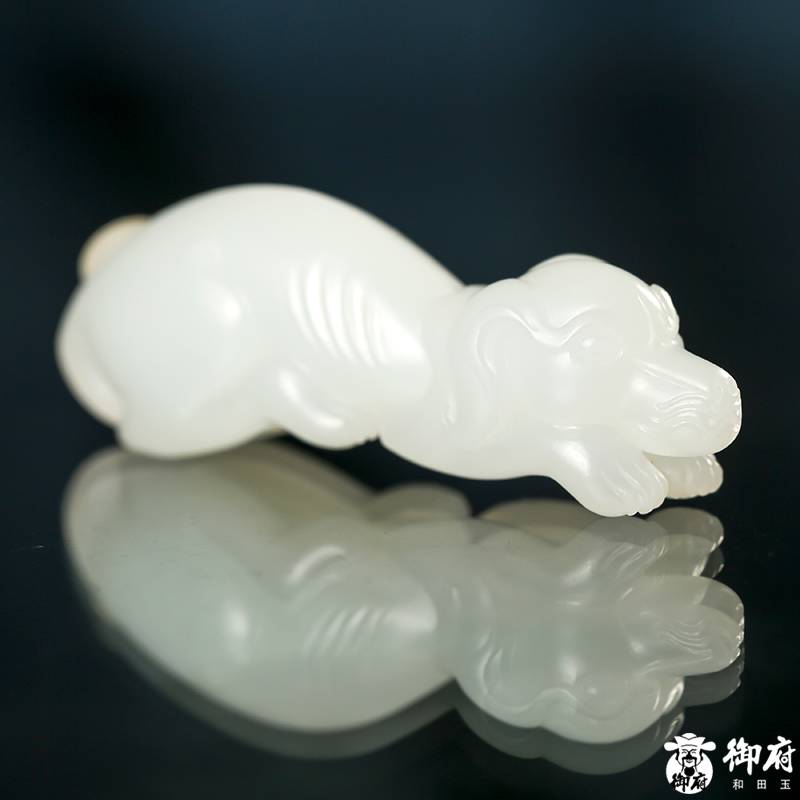 新疆和田玉黃皮白玉籽玉掛件 守業(yè)旺財 18.8克 圖片8