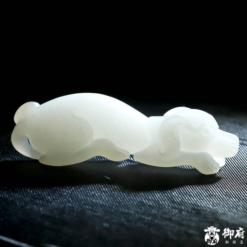 新疆和田玉黃皮白玉籽玉掛件 守業(yè)旺財 18.8克 圖片10