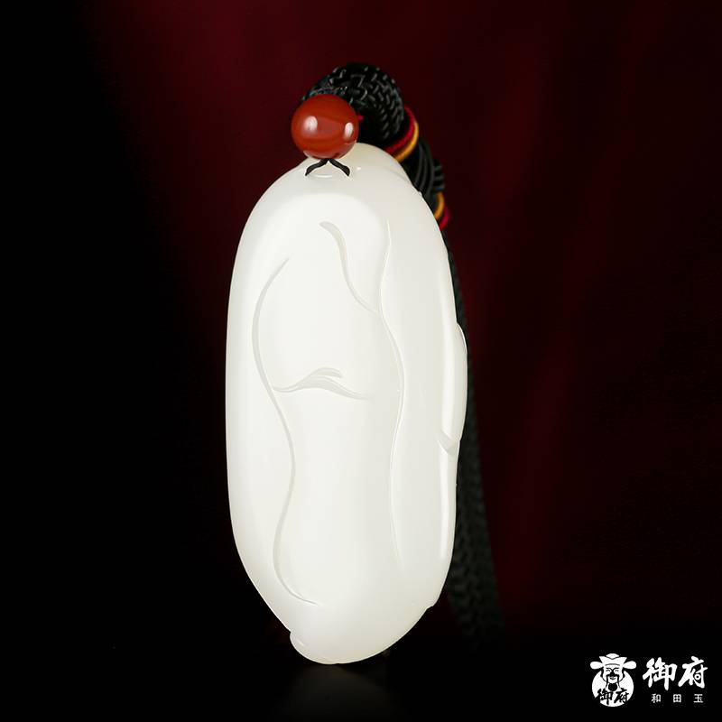 新疆和田玉白玉籽玉把件 笑佛 75克 圖片7