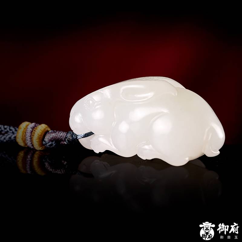 新疆和田玉白玉籽玉 玉兔 18.6克 圖片2