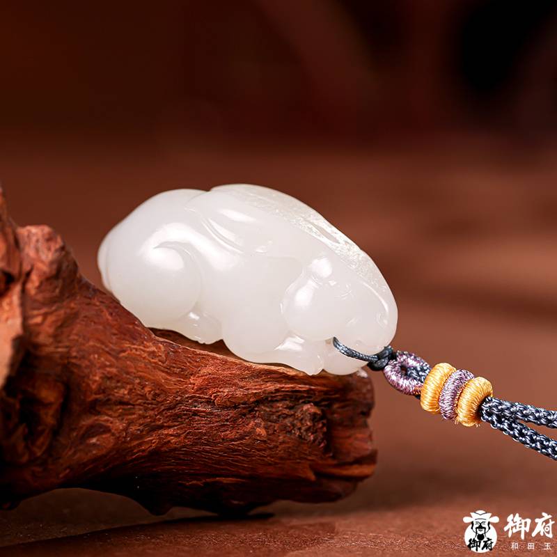 新疆和田玉白玉籽玉 玉兔 18.6克 圖片4