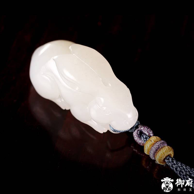 新疆和田玉白玉籽玉 玉兔 18.6克 圖片5