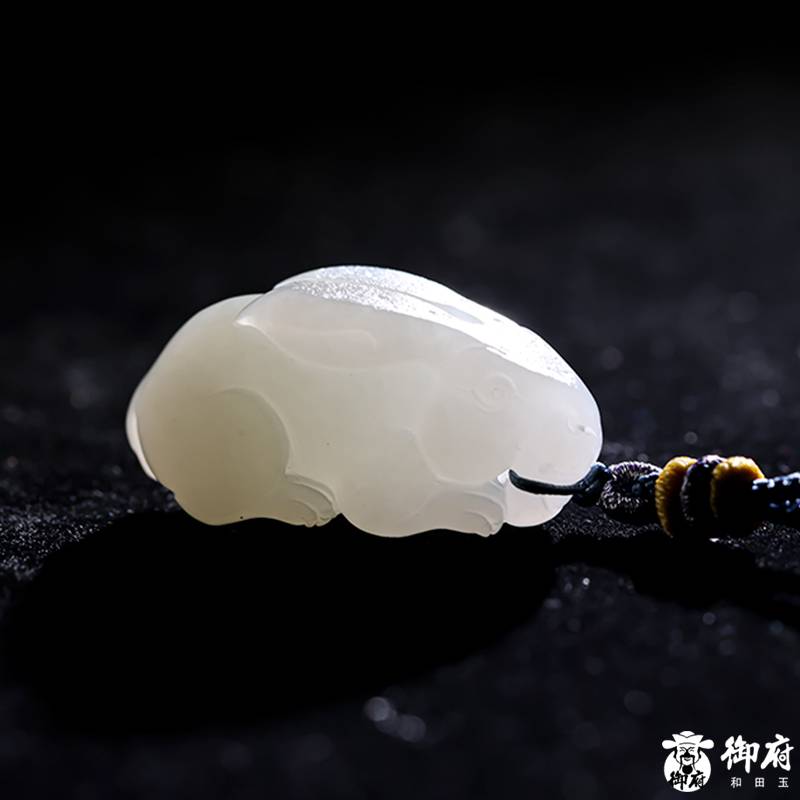 新疆和田玉白玉籽玉 玉兔 18.6克 圖片8