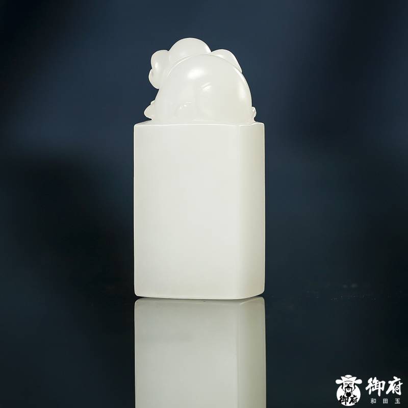 新疆和田玉白玉籽玉 福豬印章 10克 圖片5