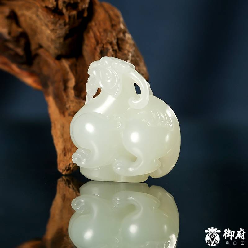 新疆和田玉白玉籽玉掛件 貔貅 16.8克 圖片4