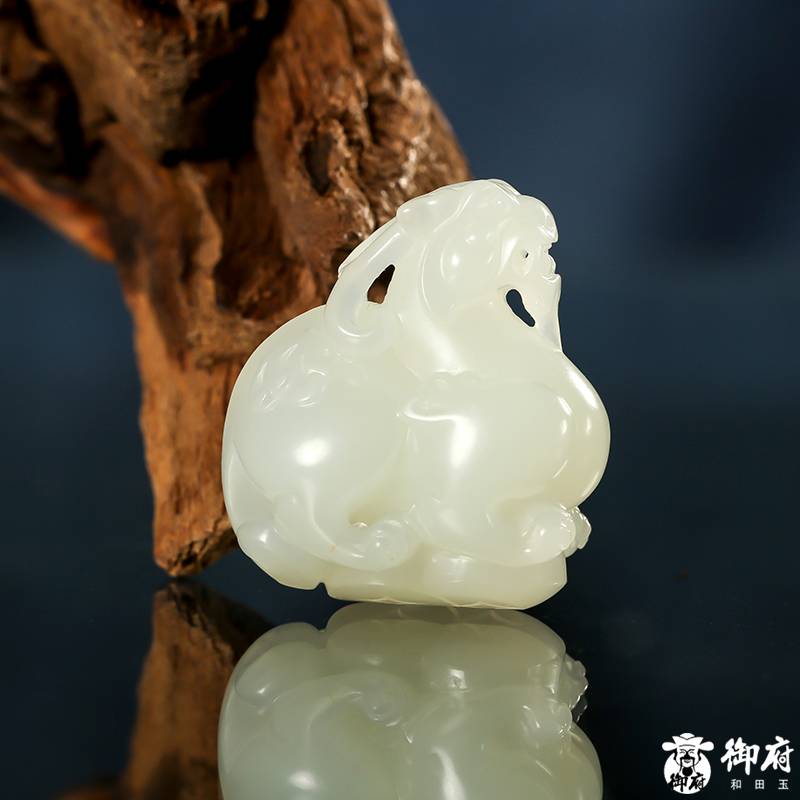 新疆和田玉白玉籽玉掛件 貔貅 16.8克 圖片7