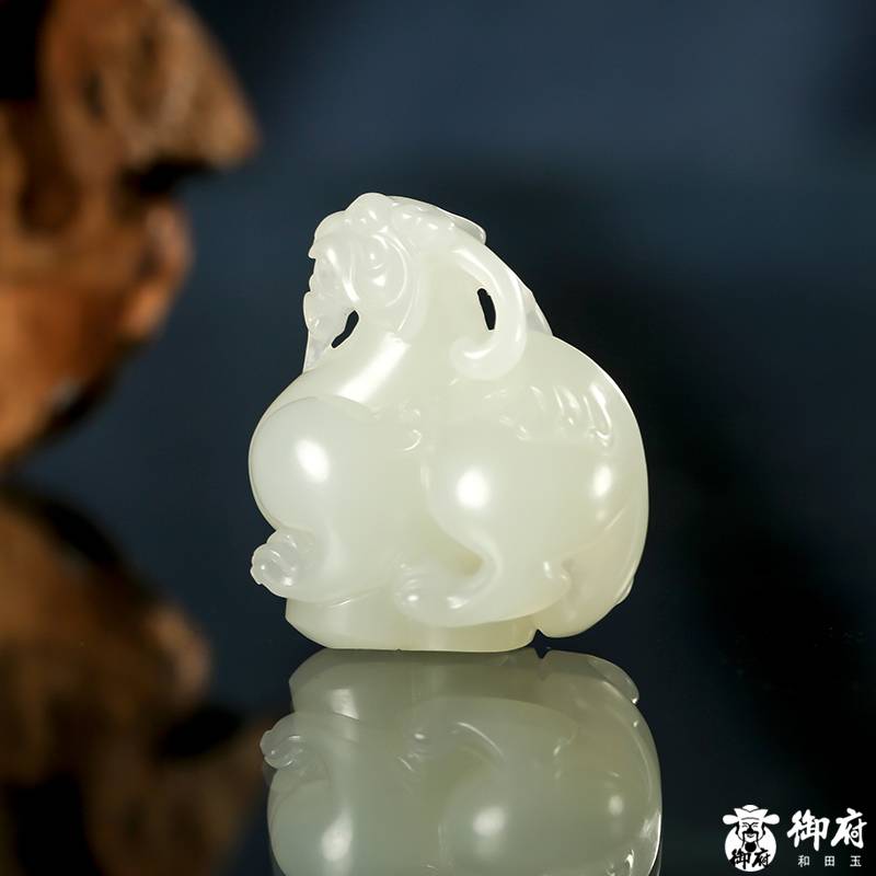 新疆和田玉白玉籽玉掛件 貔貅 16.8克 圖片8