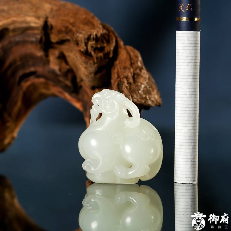 新疆和田玉白玉籽玉掛件 貔貅 16.8克 圖片9