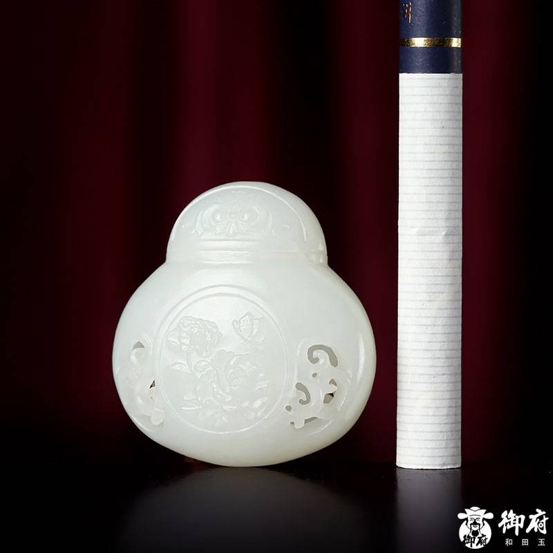 新疆和田玉白玉籽玉掛件 香囊 15.3克 圖片2