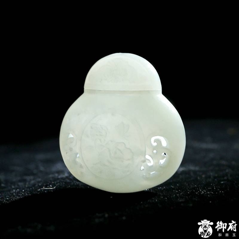 新疆和田玉白玉籽玉掛件 香囊 15.3克 圖片9