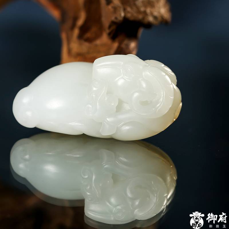 新疆和田玉黃皮白玉籽玉掛件 樣樣如意 23.4克 圖片9