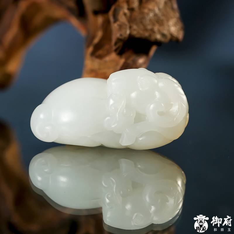 新疆和田玉黃皮白玉籽玉掛件 樣樣如意 23.4克 圖片8