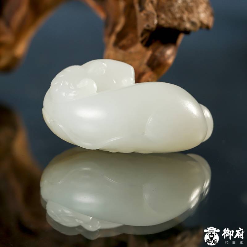 新疆和田玉黃皮白玉籽玉掛件 樣樣如意 23.4克 圖片7