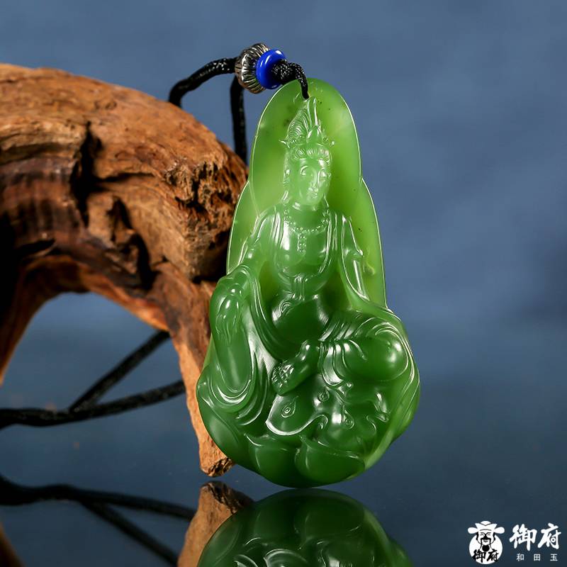 俄羅斯碧玉掛件 觀音 29.8克 圖片6