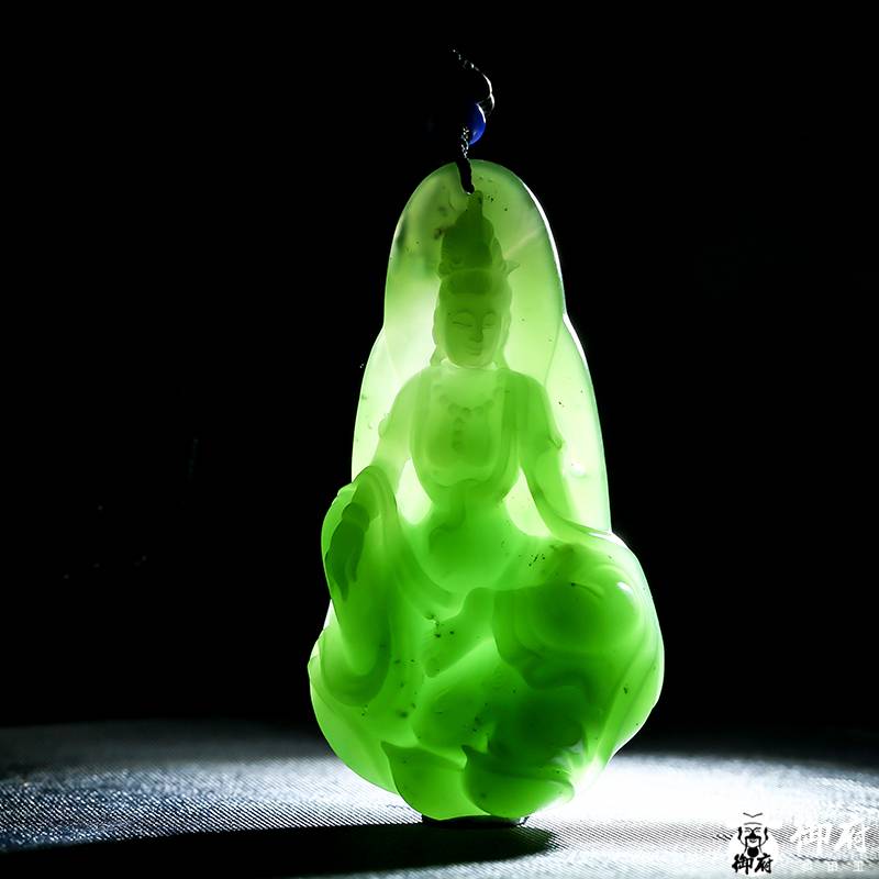 俄羅斯碧玉掛件 觀音 29.8克 圖片10