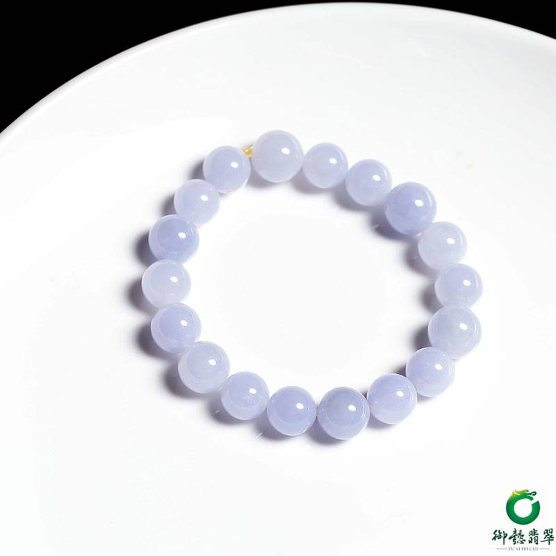 A貨翡翠冰糯種紫羅蘭手串 圖片6