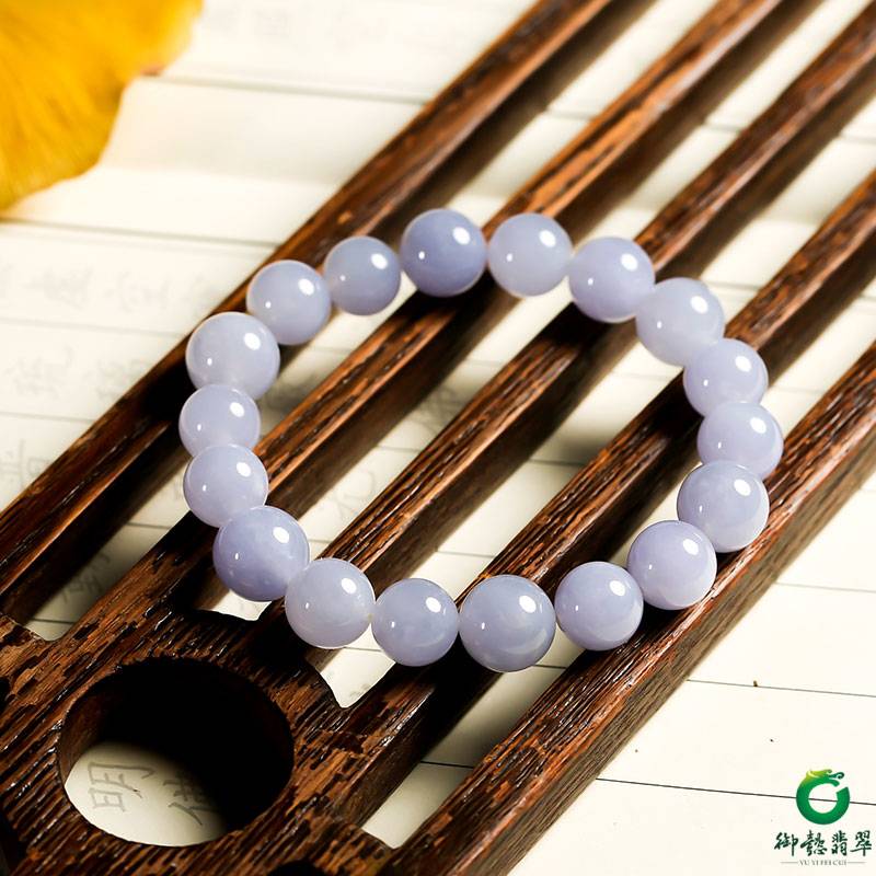 A貨翡翠冰糯種紫羅蘭手串 圖片7