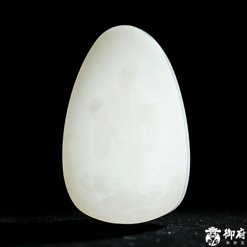 新疆和田玉灑金皮一級白玉籽玉對牌 文武財神 99.2克 圖片11