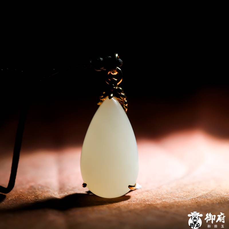 新疆和田白玉籽玉 金鑲吊墜 10克 圖片7