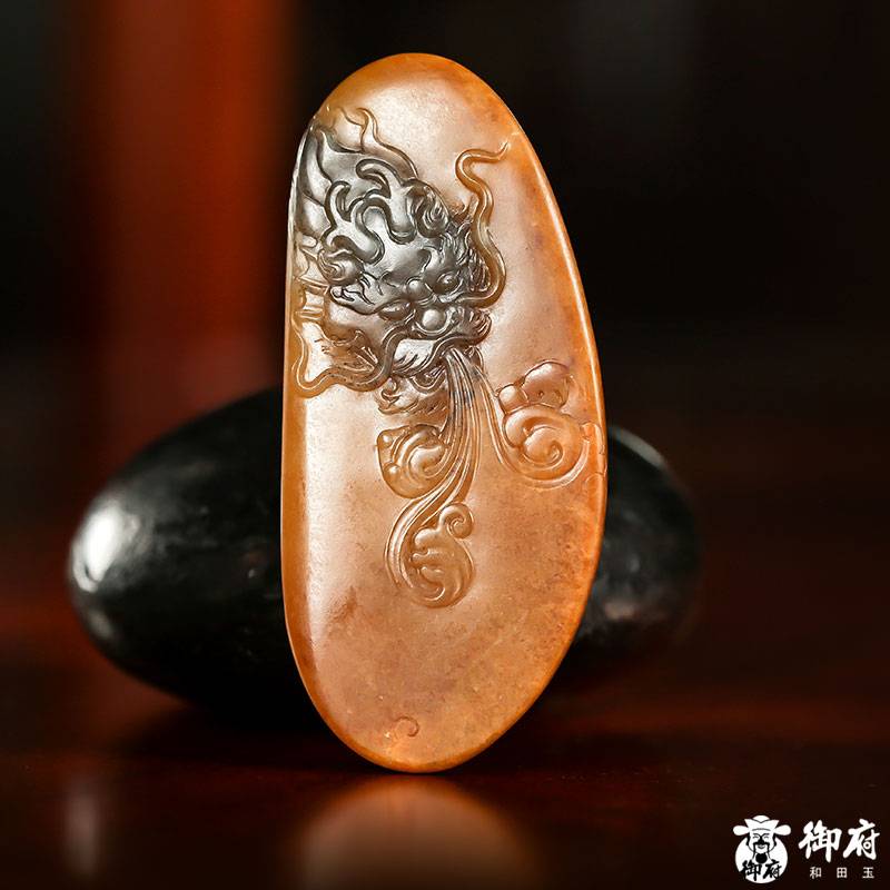 新疆和田玉黃沁籽玉玉牌 御龍觀音 24.5克 圖片7