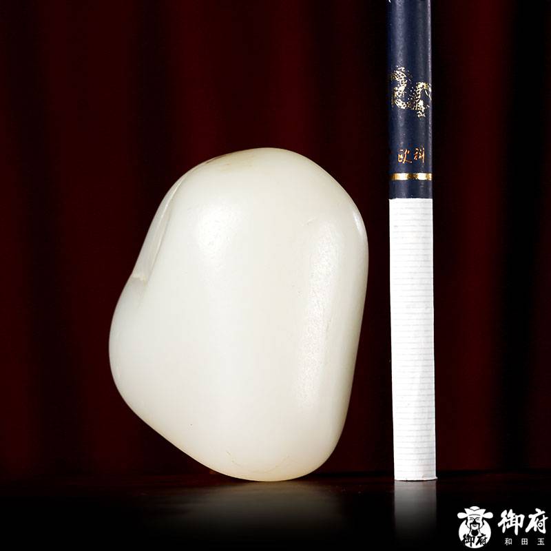 新疆和田玉原毛孔皮黄皮白玉籽玉原石 131克 图片3