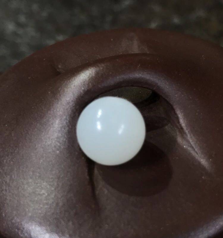 新疆和田玉白玉籽玉圆珠7颗（10mm）