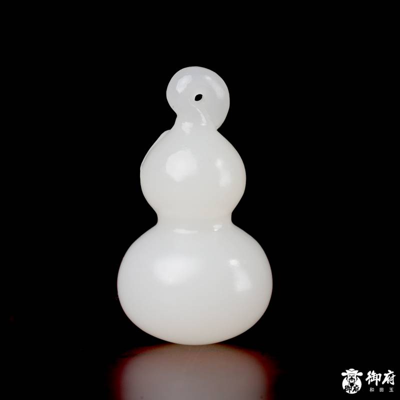 新疆和田玉白玉 挂件 福禄（葫芦）4.8克