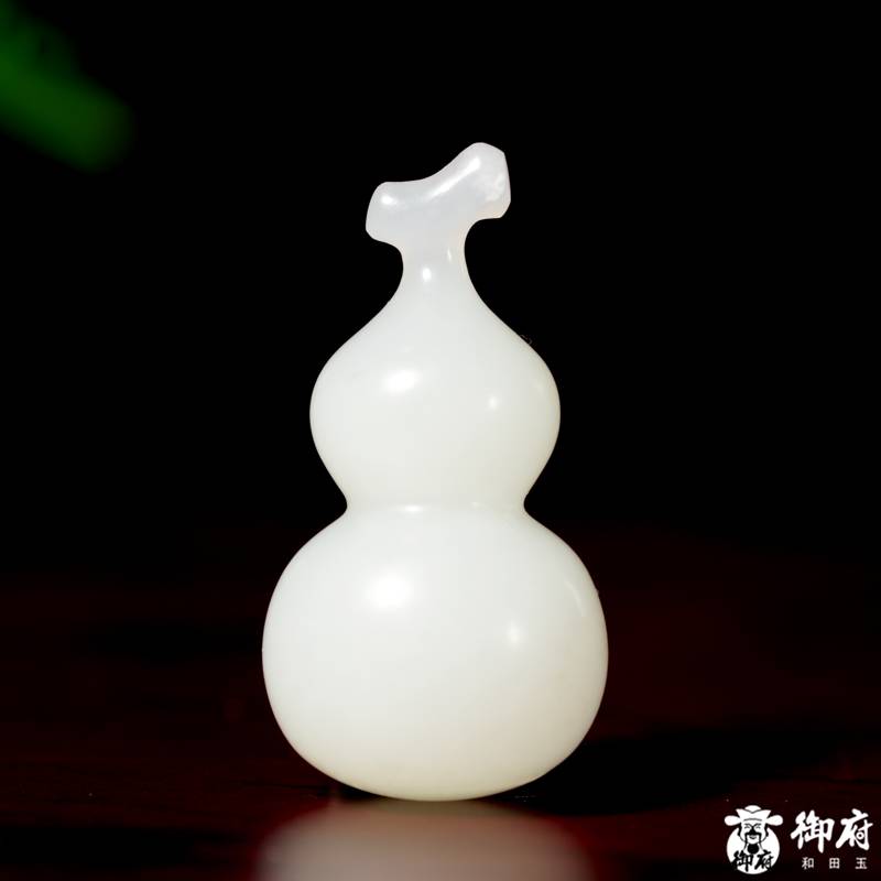 新疆和田玉白玉籽玉挂件 福禄（葫芦）14.6克 图片2