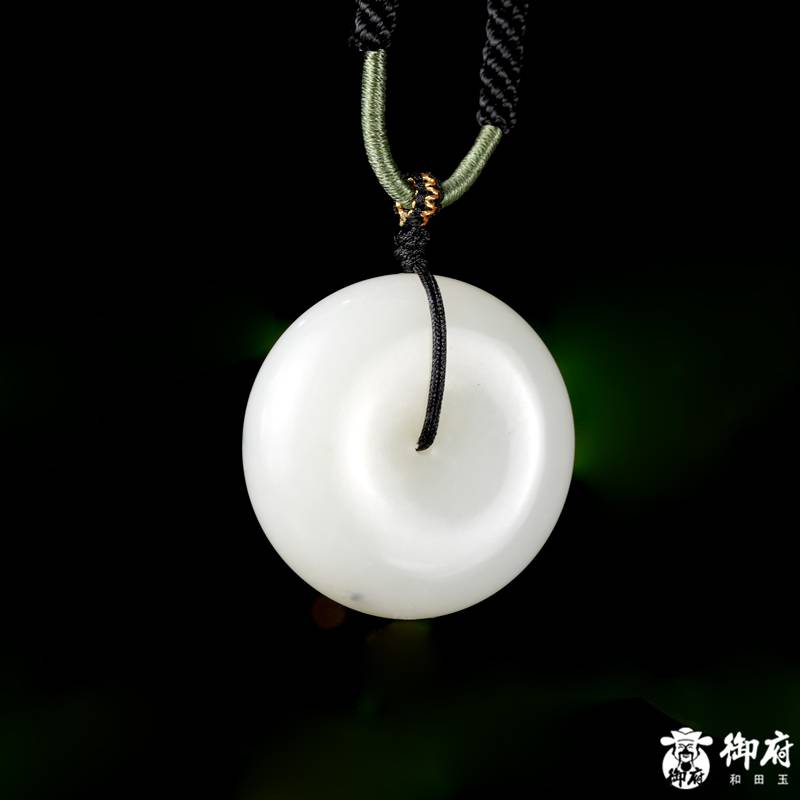 新疆和田玉青花籽玉挂件 平安扣 24克 图片7