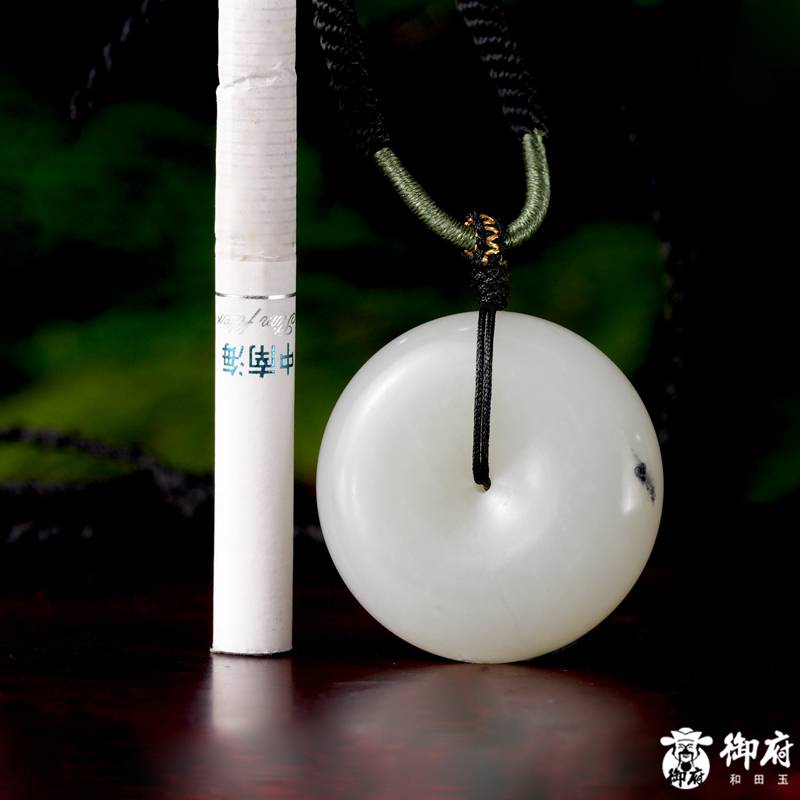 新疆和田玉青花籽玉挂件 平安扣 24克 图片9