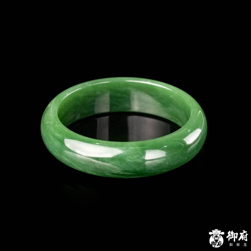 俄羅斯碧玉籽玉手鐲 63.6克 內(nèi)徑58mm 圖片4