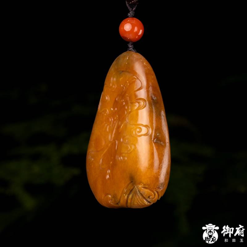 新疆和田玉紅皮黃沁籽玉把件 龍騰虎躍 95克 圖片3