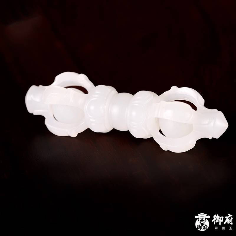 新疆和田玉白玉籽玉 挂件 金刚杵 7.1克 图片4