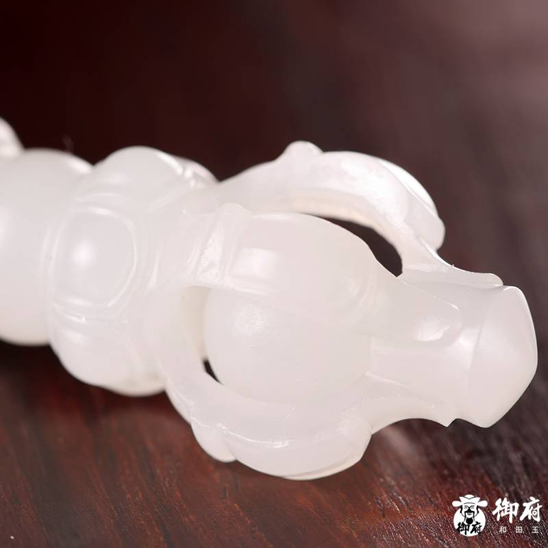 新疆和田玉白玉籽玉 挂件 金刚杵 7.1克 图片7