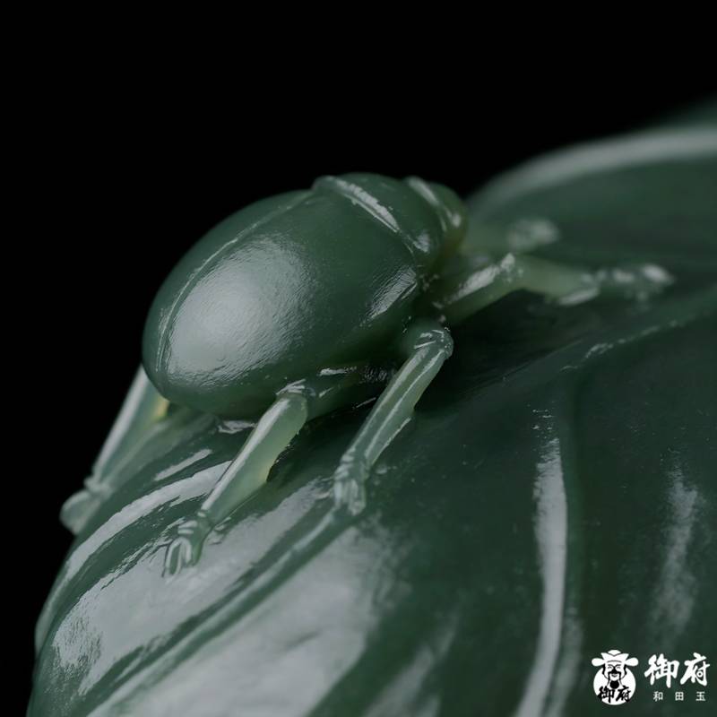 新疆和田玉青玉籽玉摆件 富甲天下 37.5克 图片4