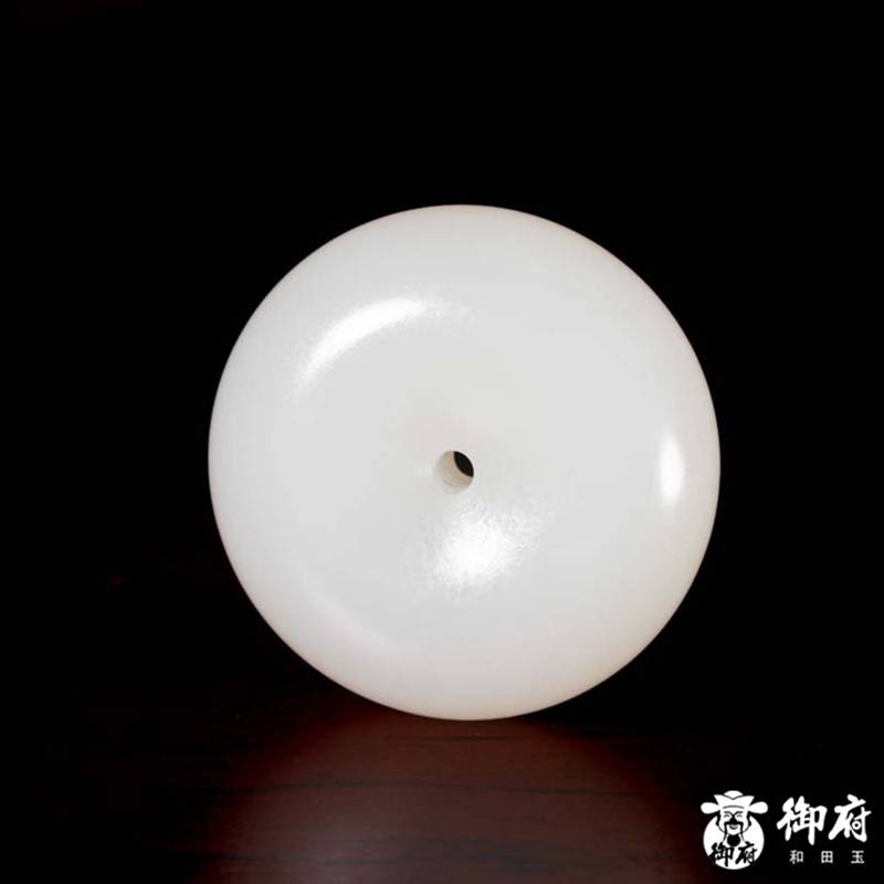 新疆和田玉白玉籽玉挂件 平安扣 10.2克