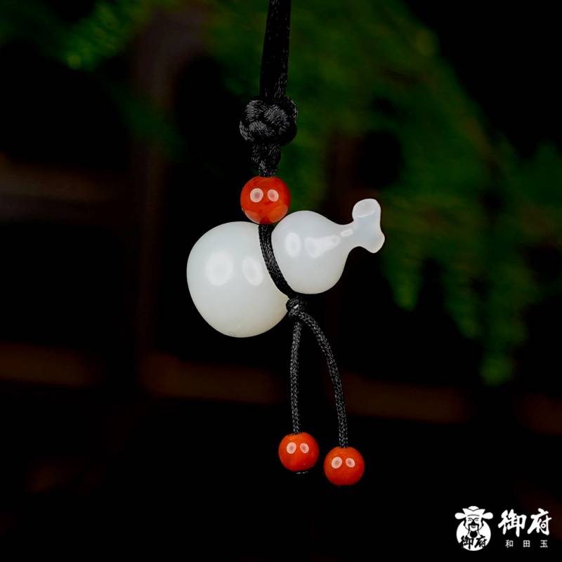 新疆和田玉羊脂白玉籽玉 福禄（葫芦）2.7克