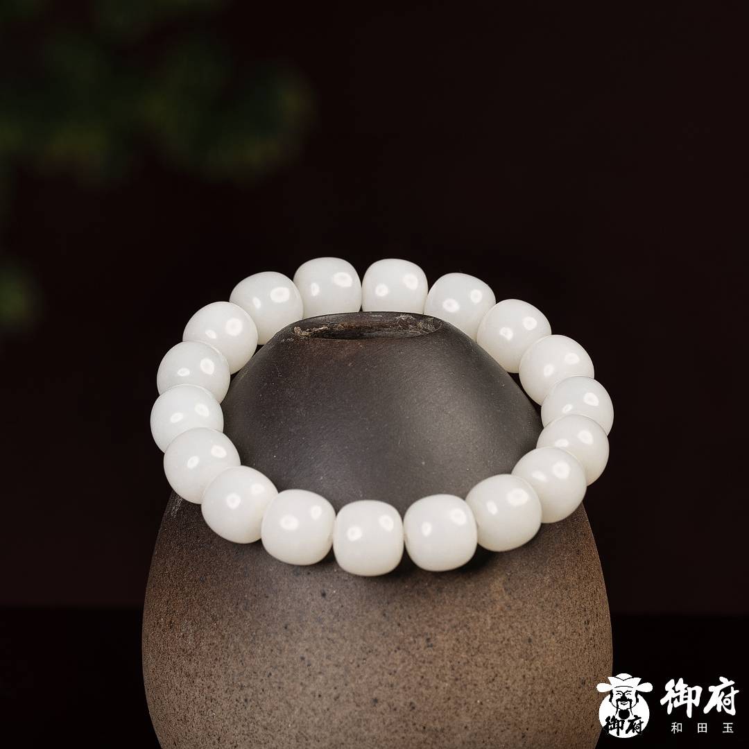 新疆和田玉白玉 手串 50.3克 圖片6