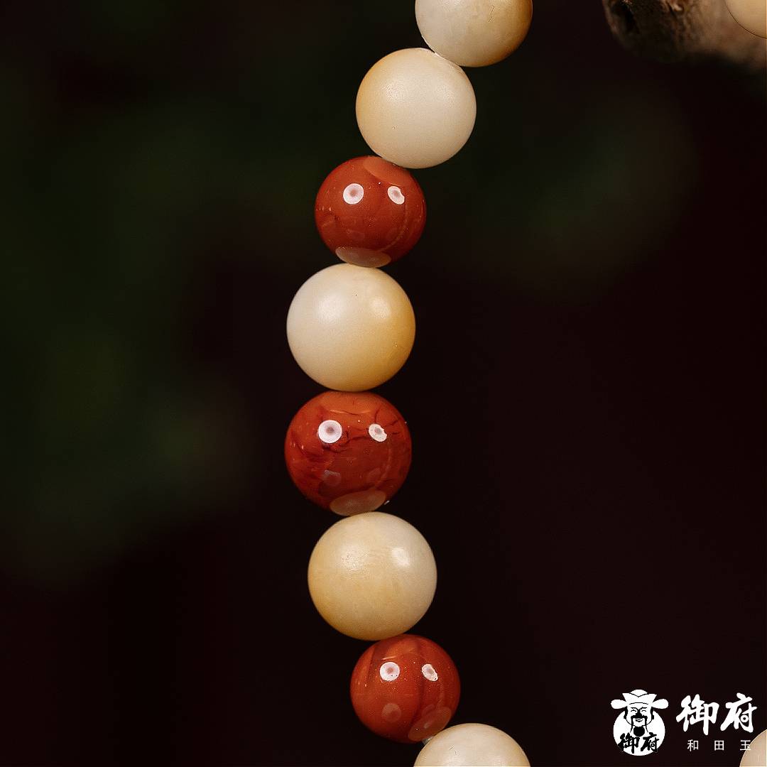 新疆和田玉黄沁籽料 手串 21.9克 图片3