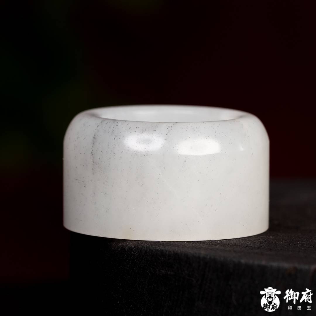 新疆和田玉青花籽玉 墨韵乾坤&middot;扳指 28.2g 图片6