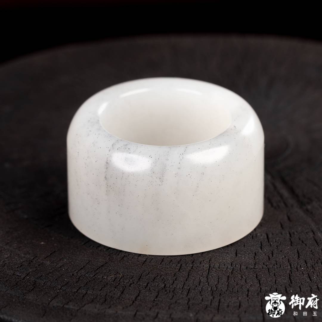 新疆和田玉青花籽玉 墨韵乾坤&middot;扳指 28.2g 图片7