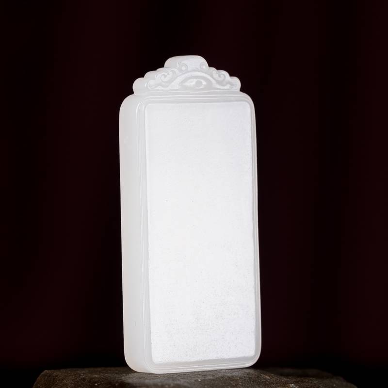 新疆和田玉白玉籽玉 挂件 无事牌 21.5克 缩略图7