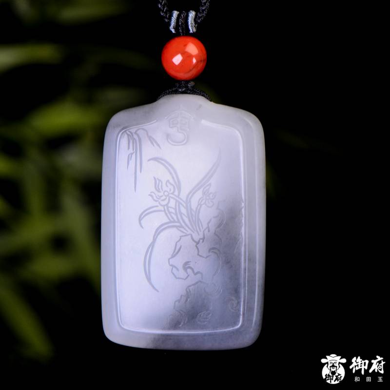 新疆和田玉青花籽料 玉牌  无事牌  41克 图片12